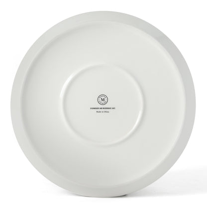 Martha Stewart Plates and Bowls Sets, 30-Piece Porcelain Dinnerware Set for 6, Dinner Plates, Dessert Plates, Pasta Bowls, Cereal & Fruit Bowls