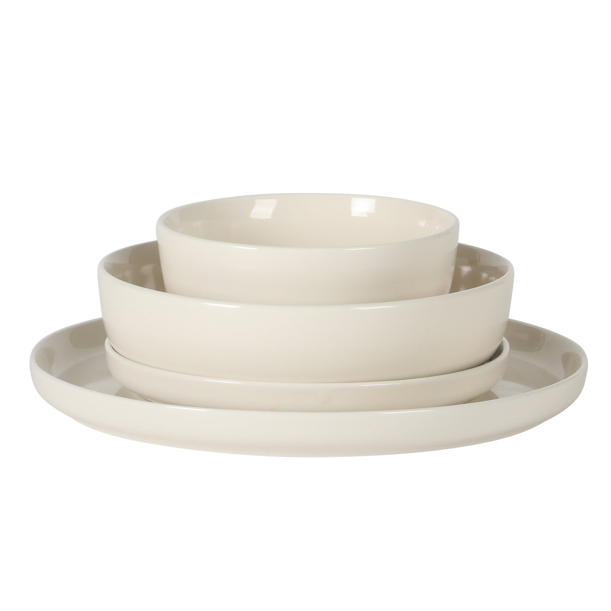 Gibson Home Serenity 16 Piece Modern Porcelain Dinnerware Set for 4, Plates and Bowls Set, Dinner Plates, Salad Plates,  Cereal Bowls