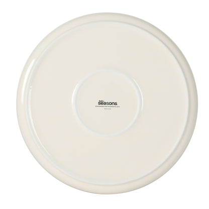 Gibson Home Serenity 16 Piece Modern Porcelain Dinnerware Set for 4, Plates and Bowls Set, Dinner Plates, Salad Plates,  Cereal Bowls