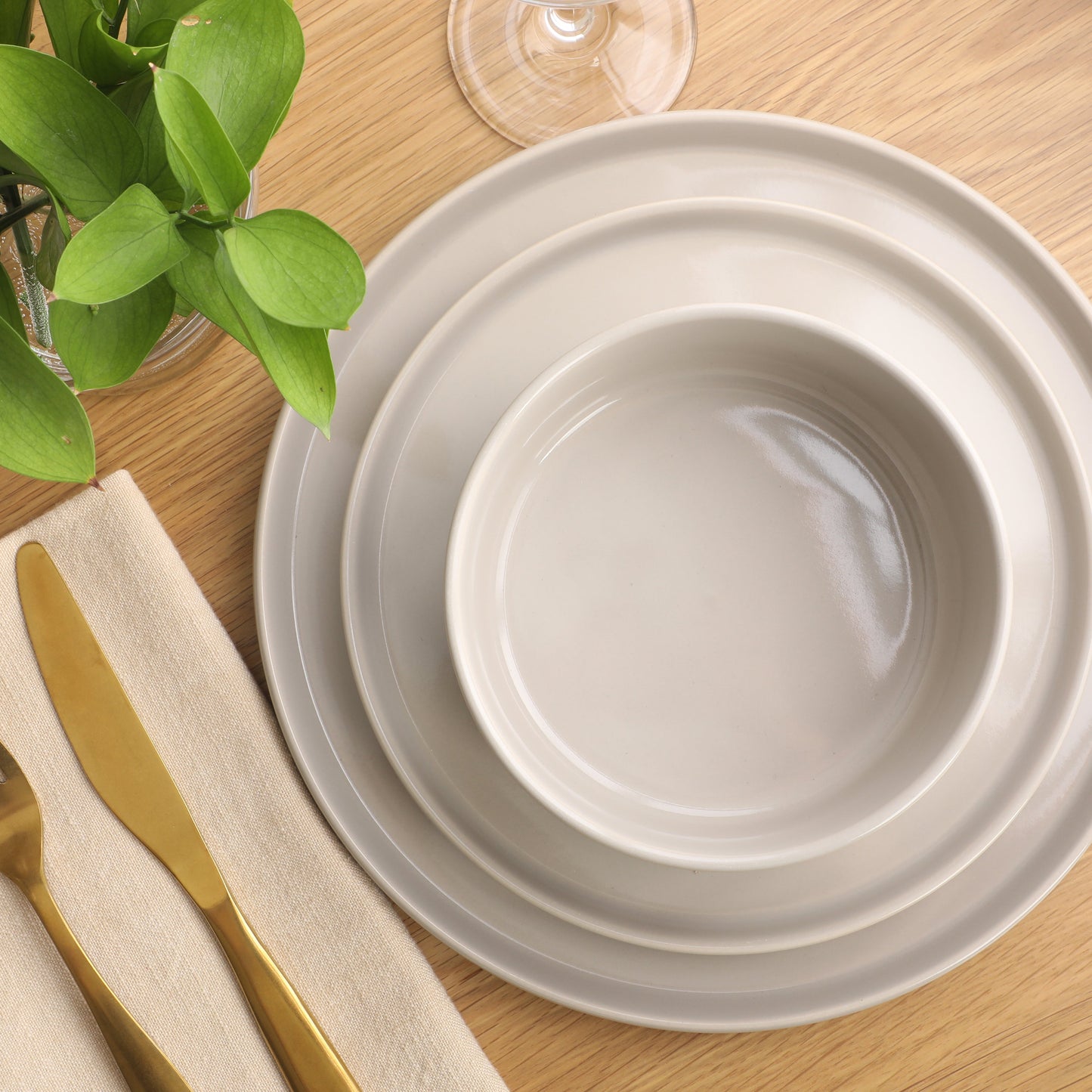 Gibson Elite Moonstone 12 Piece Modern Stoneware Dinnerware Set for 4, Grey Plates and Bowls Set, Dinner Plates, Salad Plates, Bowls