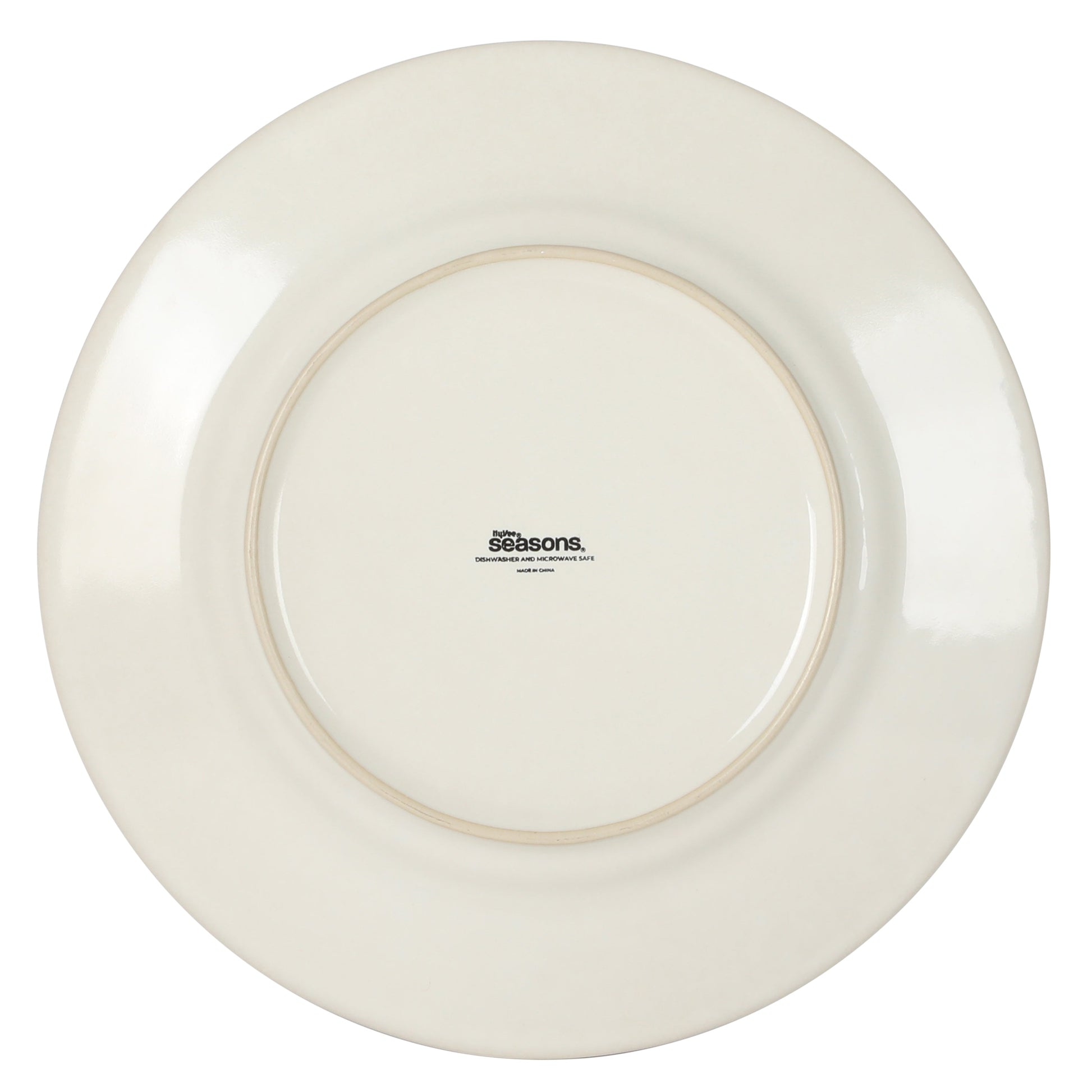 Gibson Elite Soleil 12 Piece Linen White Stoneware Dinnerware Set for 4, Plates and Bowls Set with Dinner Plates, Salad Plates and Bowls