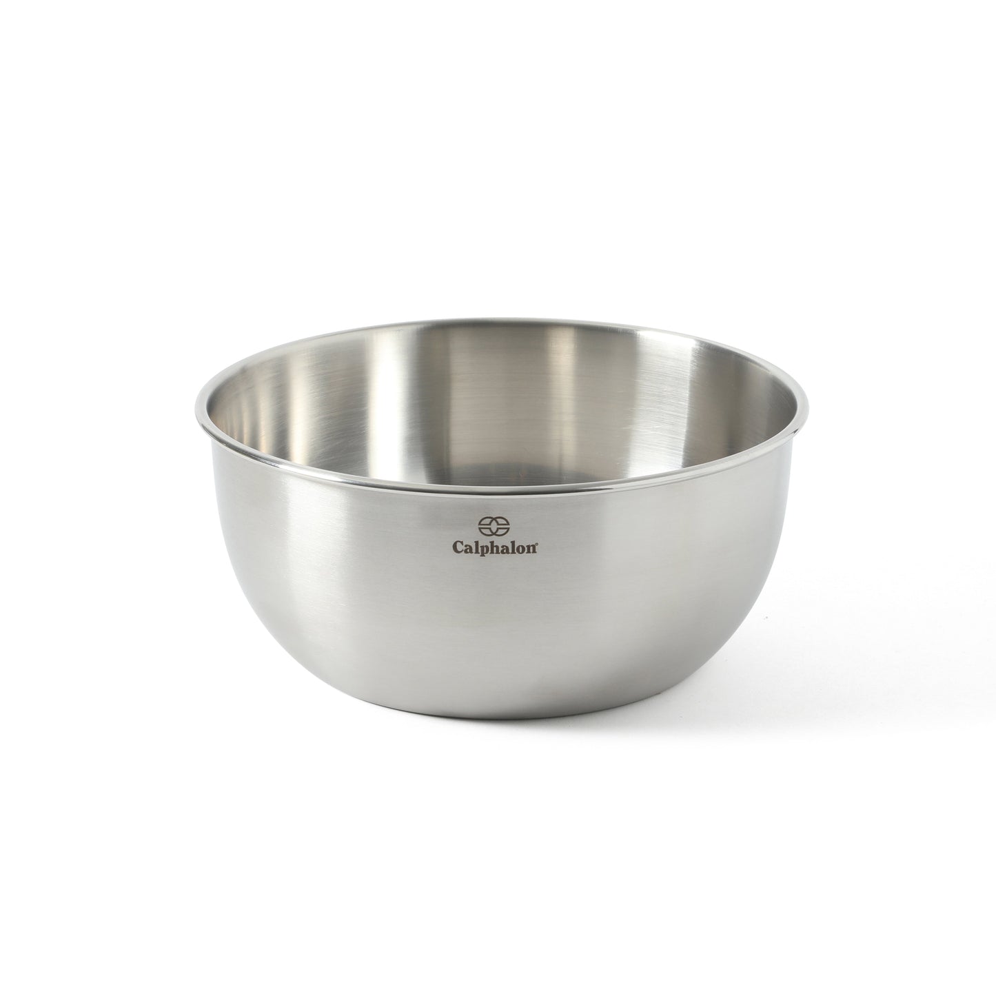 Calphalon Astro Mixing Bowls, 3-Piece Stainless Steel Mixing Bowl Set with Matte Finish, Nesting Metal Mixing Bowls for Baking and Prep, Silver