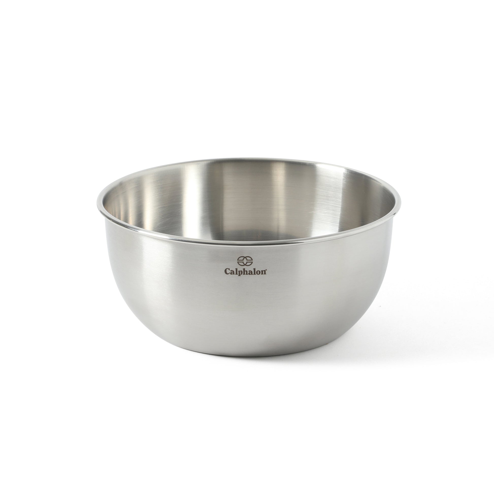 Calphalon Astro Mixing Bowls, 3-Piece Stainless Steel Mixing Bowl Set with Matte Finish, Nesting Metal Mixing Bowls for Baking and Prep, Silver