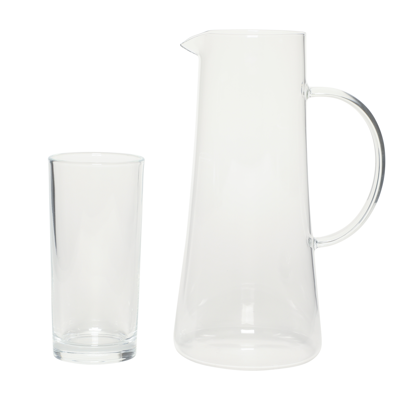 Gibson Home Boozy Brunch 7 Piece Glass Pitcher & Tumbler Set – 1.5L Pitcher with Six 13–14oz Tumblers, Everyday Beverage & Entertaining Drinkware Set, Dishwasher Safe