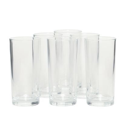 Gibson Home Boozy Brunch 7 Piece Glass Pitcher & Tumbler Set – 1.5L Pitcher with Six 13–14oz Tumblers, Everyday Beverage & Entertaining Drinkware Set, Dishwasher Safe