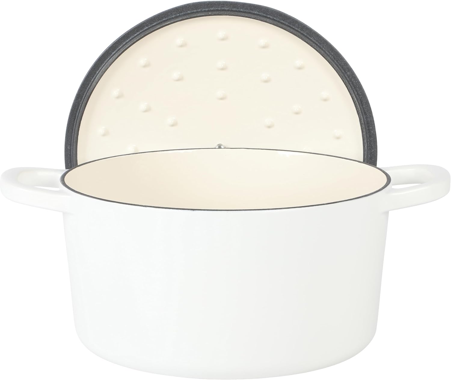 Crock Pot Artisan 6-Quart Round Dutch Oven - Matte Linen White w/Gold Knob, Gradient Red, or Teal Ombre