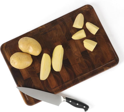 Calphalon Edge Guard End Grain Acacia Wood Cutting Board
