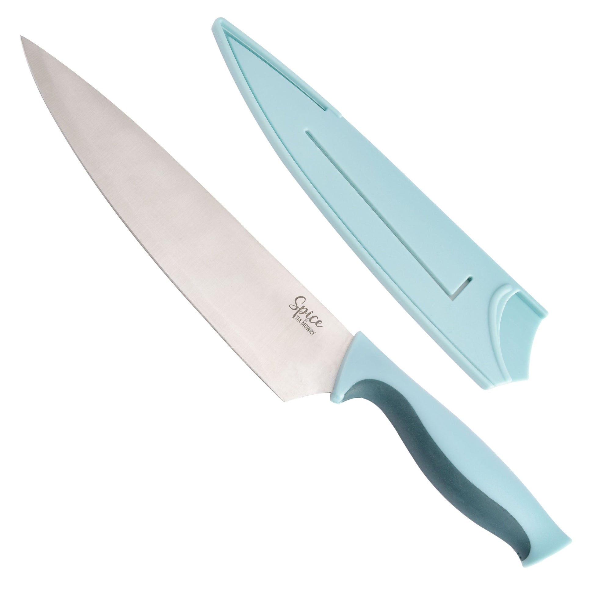Spice by Tia Mowry 6-Piece Cutlery Set w/ Cutting Board, Stainless Steel Knives and Sheaths