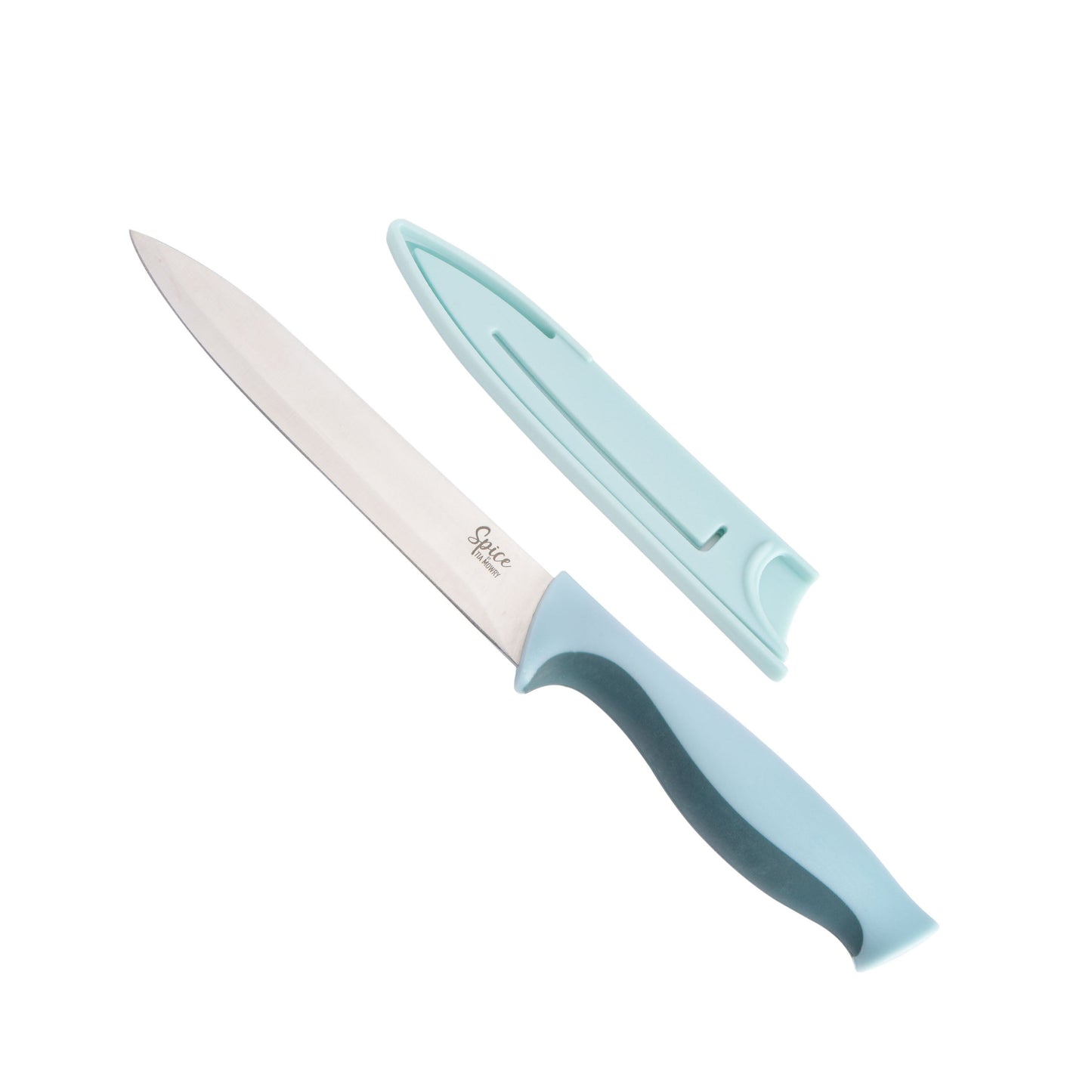 Spice by Tia Mowry 6-Piece Cutlery Set w/ Cutting Board, Stainless Steel Knives and Sheaths