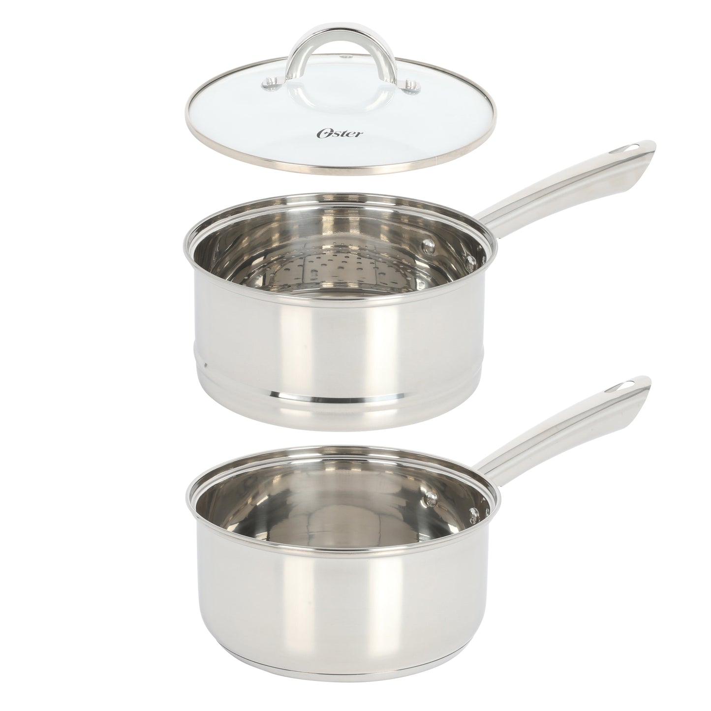 Oster Sangerfield 12-Piece Stainless Steel Cookware Set w/ Kitchen Tools