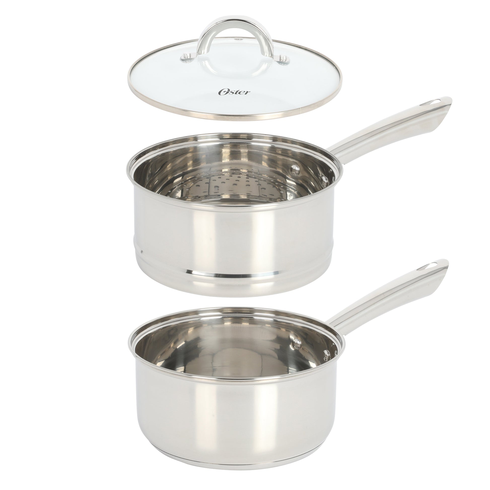 Oster Sangerfield 12-Piece Stainless Steel Cookware Set w/ Kitchen Tools