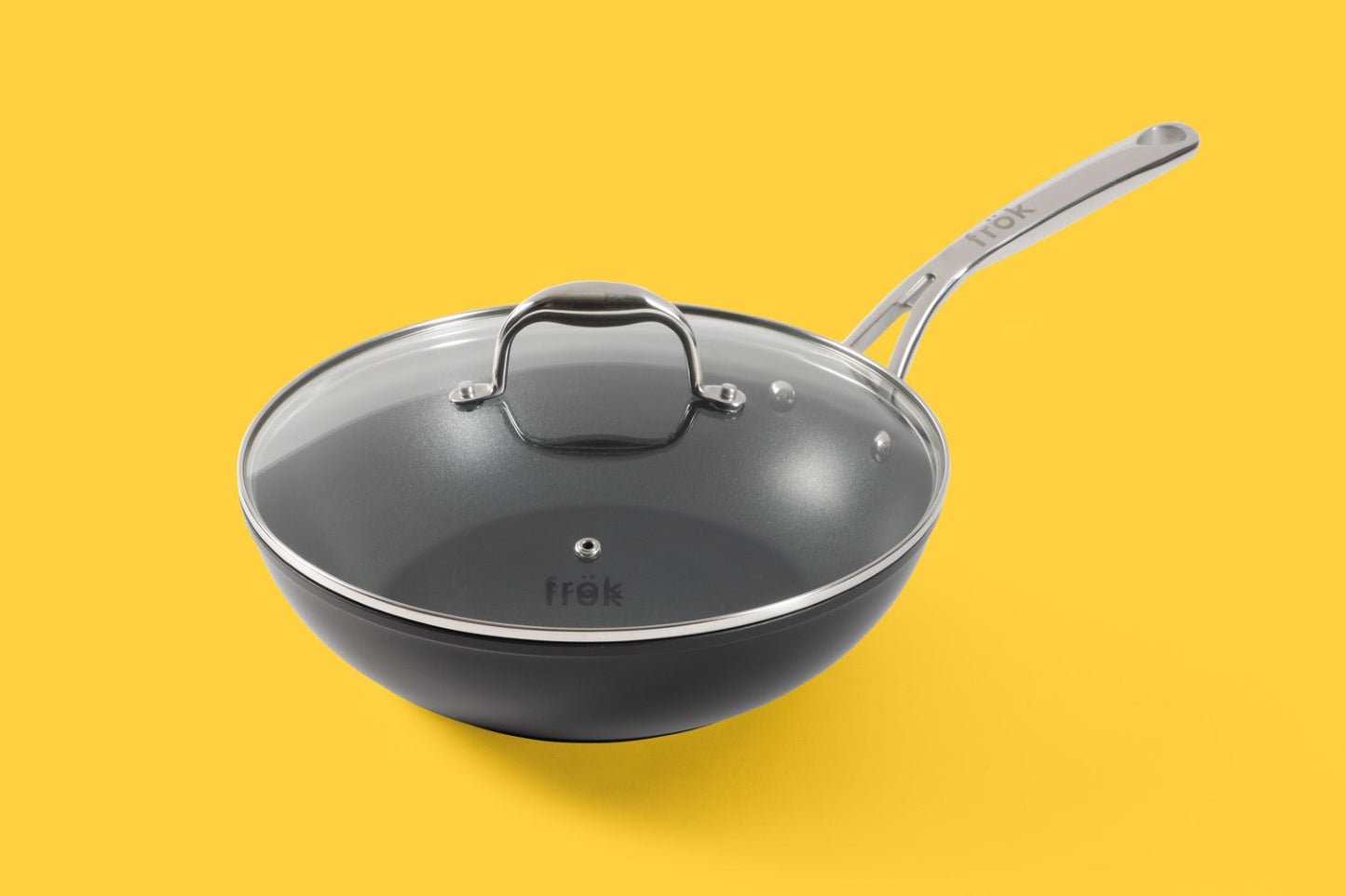 Frok 11" All-In-One Exclusive Non-Stick Fry Pan Meets Wok w/ Lid