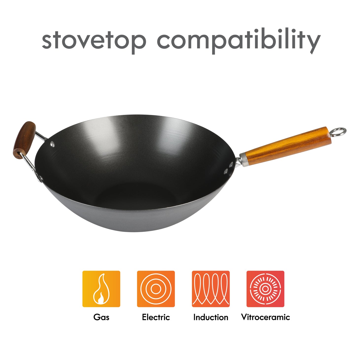 Kenmore Hammond 14-Inch Flat Bottom Wok