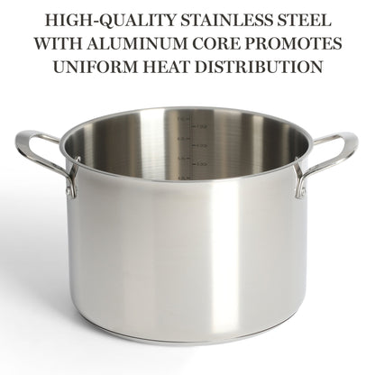 Martha Stewart Castelle 10-Piece Stainless Steel Cookware Set