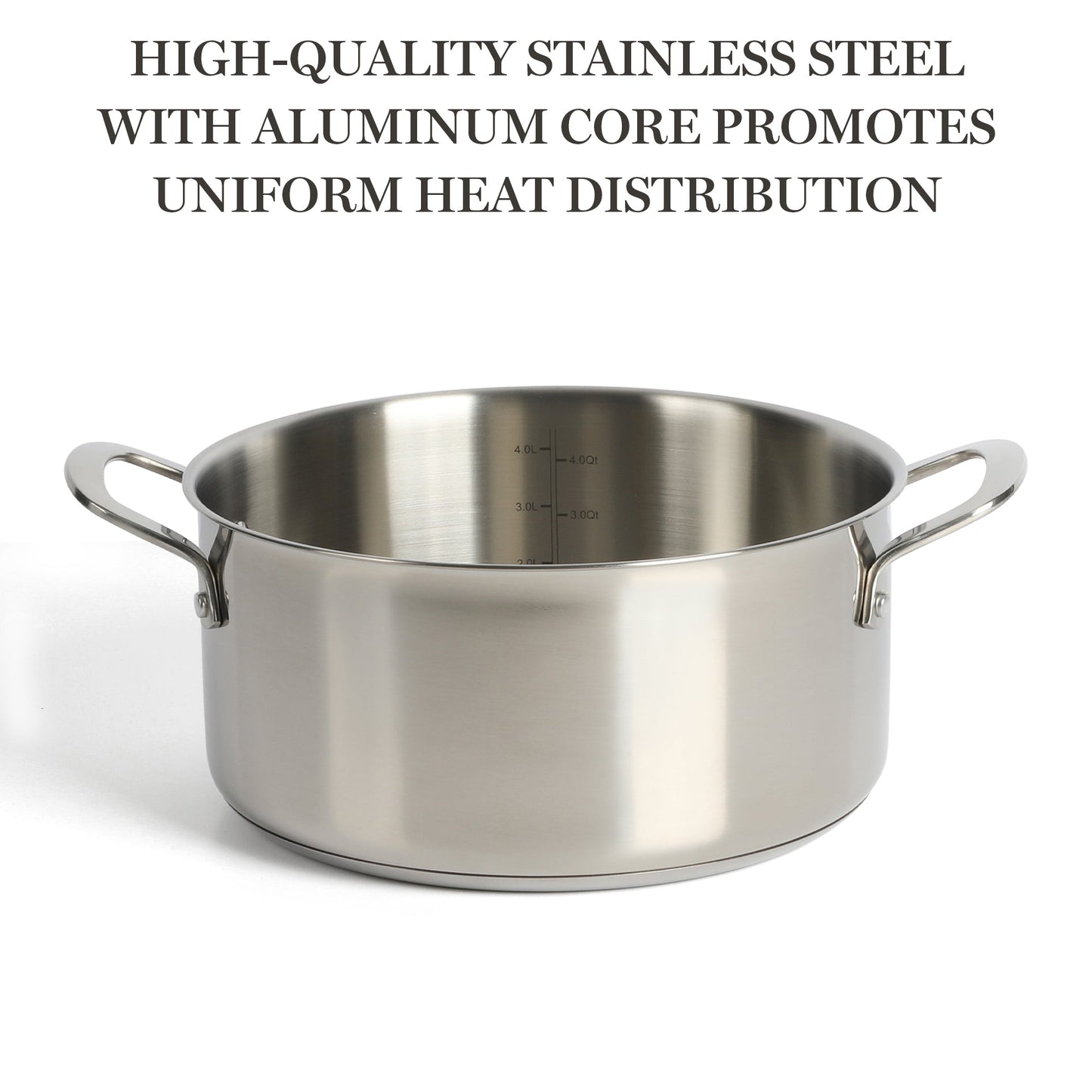 Martha Stewart Castelle 5-Quart Stainless Steel Dutch Oven
