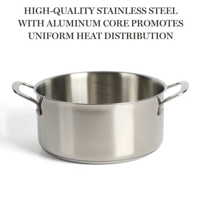 Martha Stewart Castelle 5-Quart Stainless Steel Dutch Oven