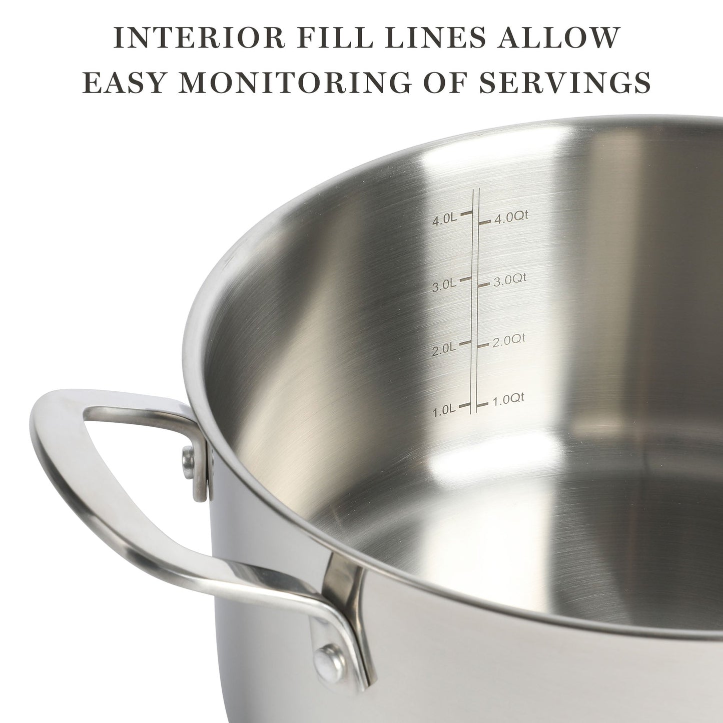 Martha Stewart Castelle 5-Quart Stainless Steel Dutch Oven