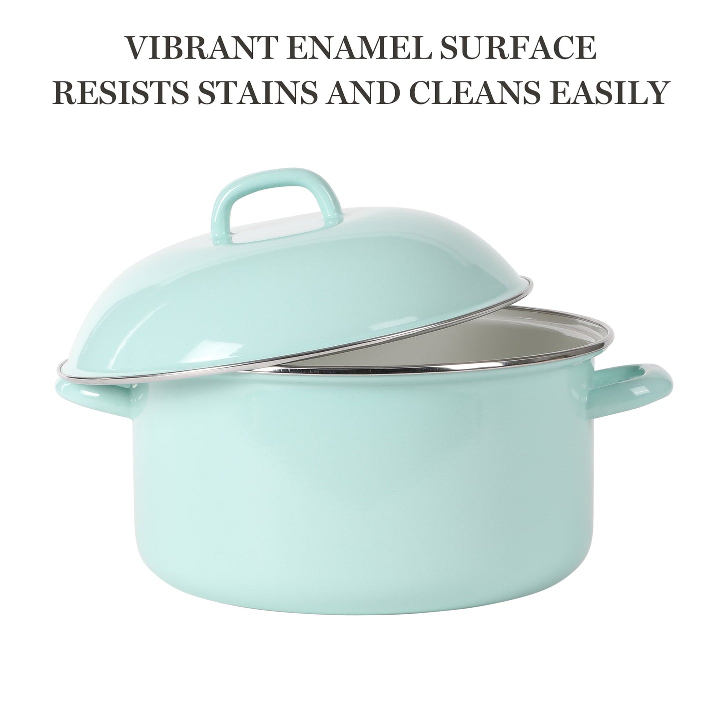 Martha Stewart 6-Quart Enamel on Steel Dutch Oven - Martha Blue