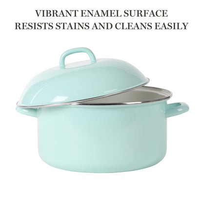 Martha Stewart 6-Quart Enamel on Steel Dutch Oven - Martha Blue