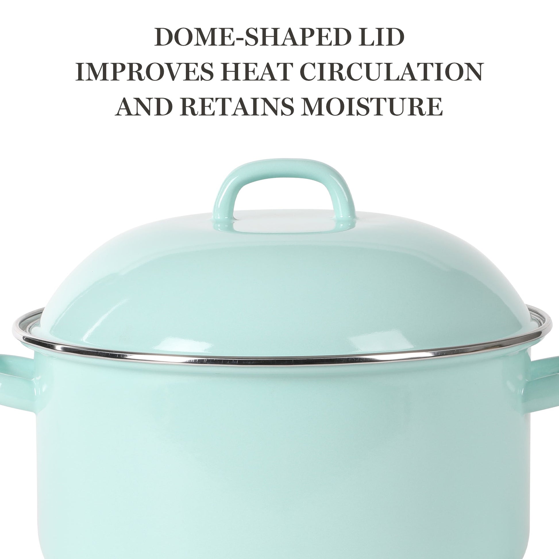 Martha Stewart 6-Quart Enamel on Steel Dutch Oven - Martha Blue
