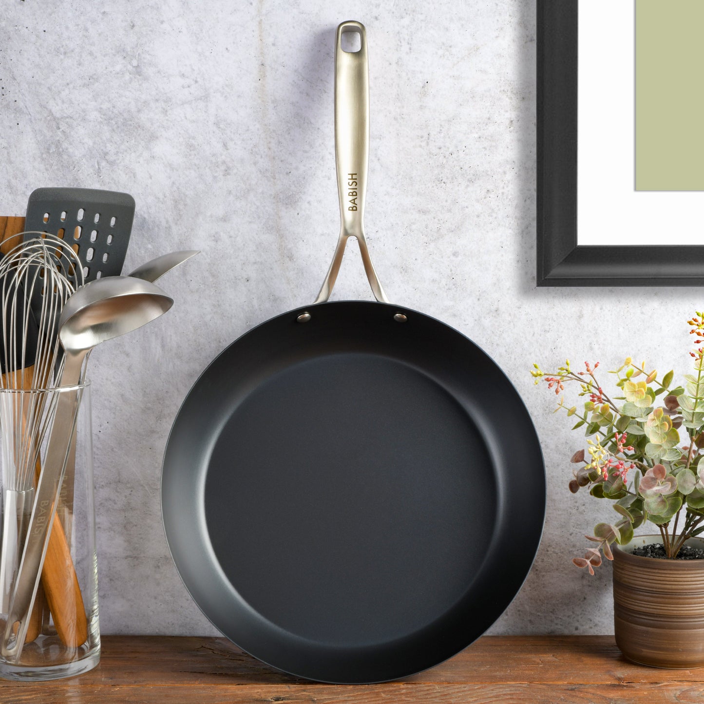 Babish Blue Steel 12" Fry Pan