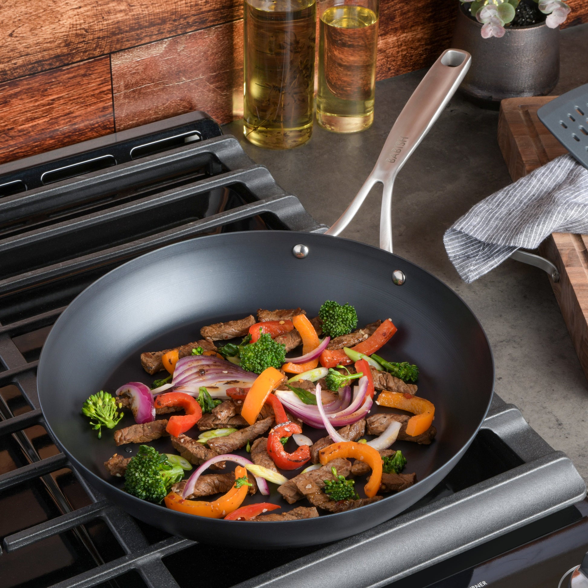 Babish Blue Steel 12" Fry Pan