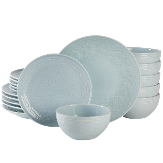 Gibson Elite Alemany 18-Piece Porcelain Dinnerware Set