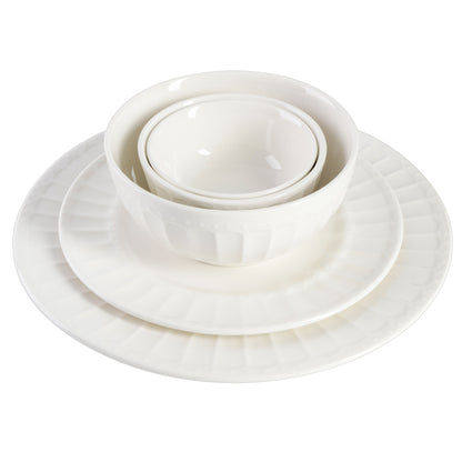 Gibson Home Gracious Dining Gourmet Expressions 40-Piece Embossed Porcelain Dinnerware Set