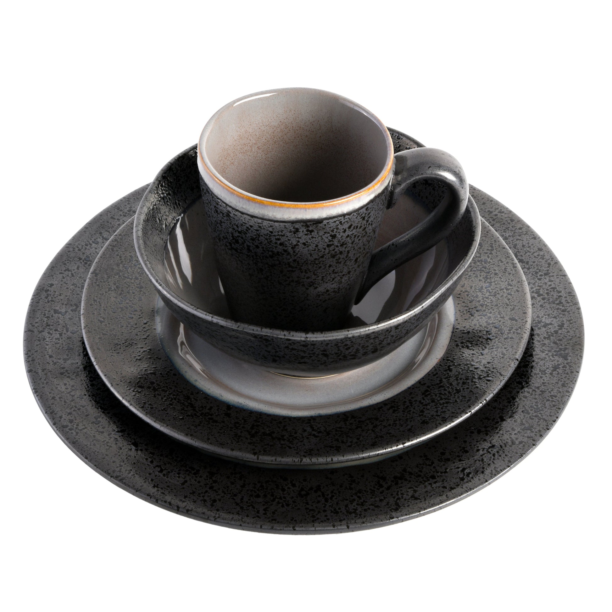 Gibson Elite Dragonstone 16-Piece Reactive Stoneware Dinnerware Set