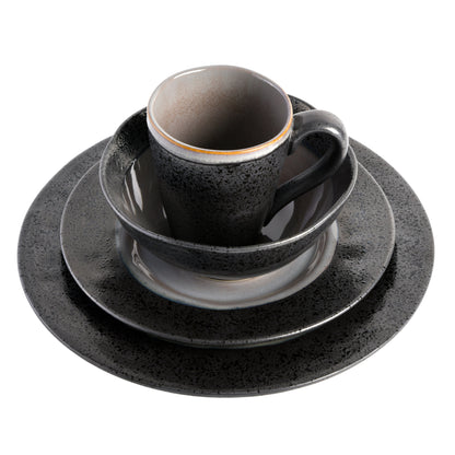 Gibson Elite Dragonstone 16-Piece Reactive Stoneware Dinnerware Set