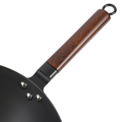 Babish 14-Inch Carbon Steel Flat Bottom Wok