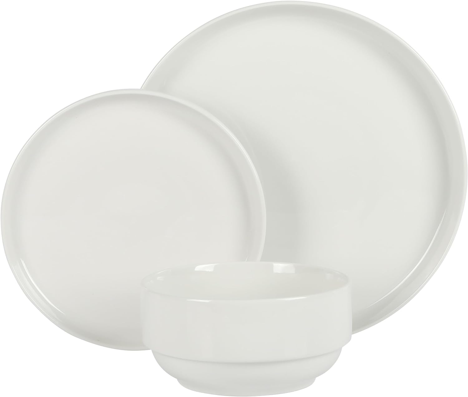 Gibson Home Rothernberg Stackable 18 Piece, Service for 6, Porcelain Plates and Bowls Set