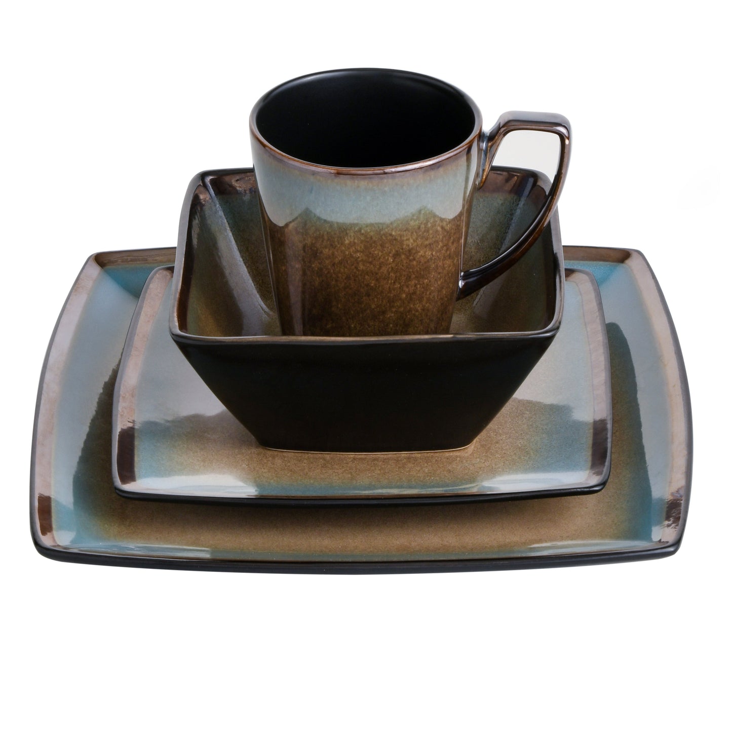 Gibson Elite Tequesta 16-Piece Reactive Stoneware Dinnerware Set