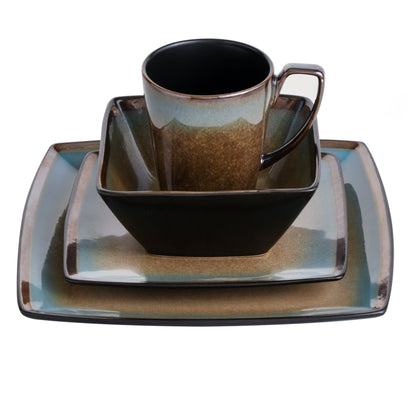 Gibson Elite Tequesta 16-Piece Reactive Stoneware Dinnerware Set