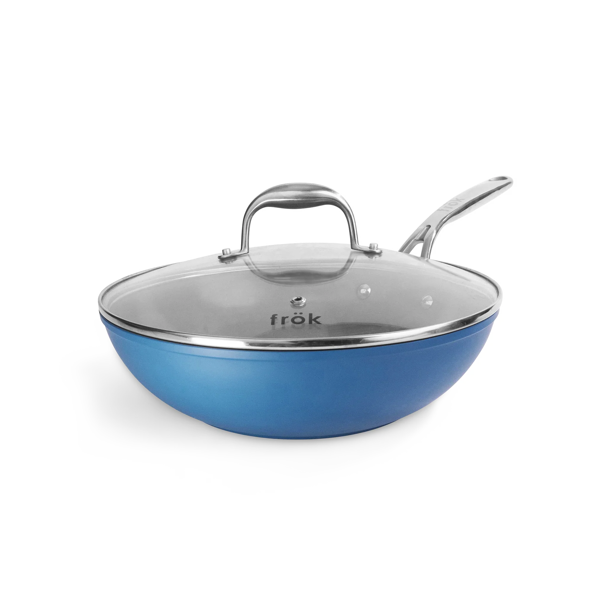Frok 11" All-In-One Ceramic Non-Stick Fry Pan Meets Wok w/ Lid